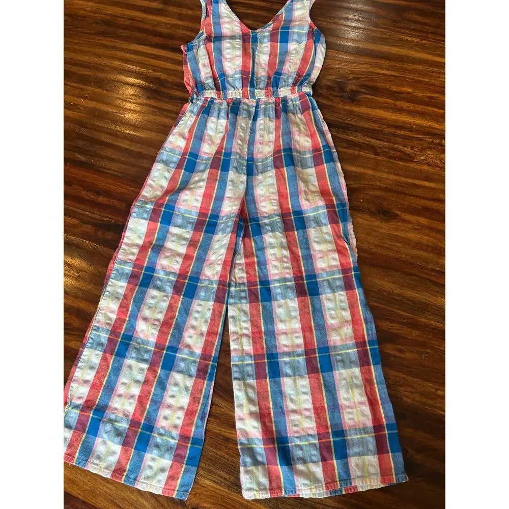 Girls Romper, Small, 7/8, Sleeveless, Jumpsuit, 4th of July, America, Cotton